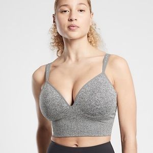 Athleta Embrace Heather Bra. A-C. Medium Heather Grey